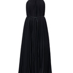 Abito midi celeste in nero - donna 