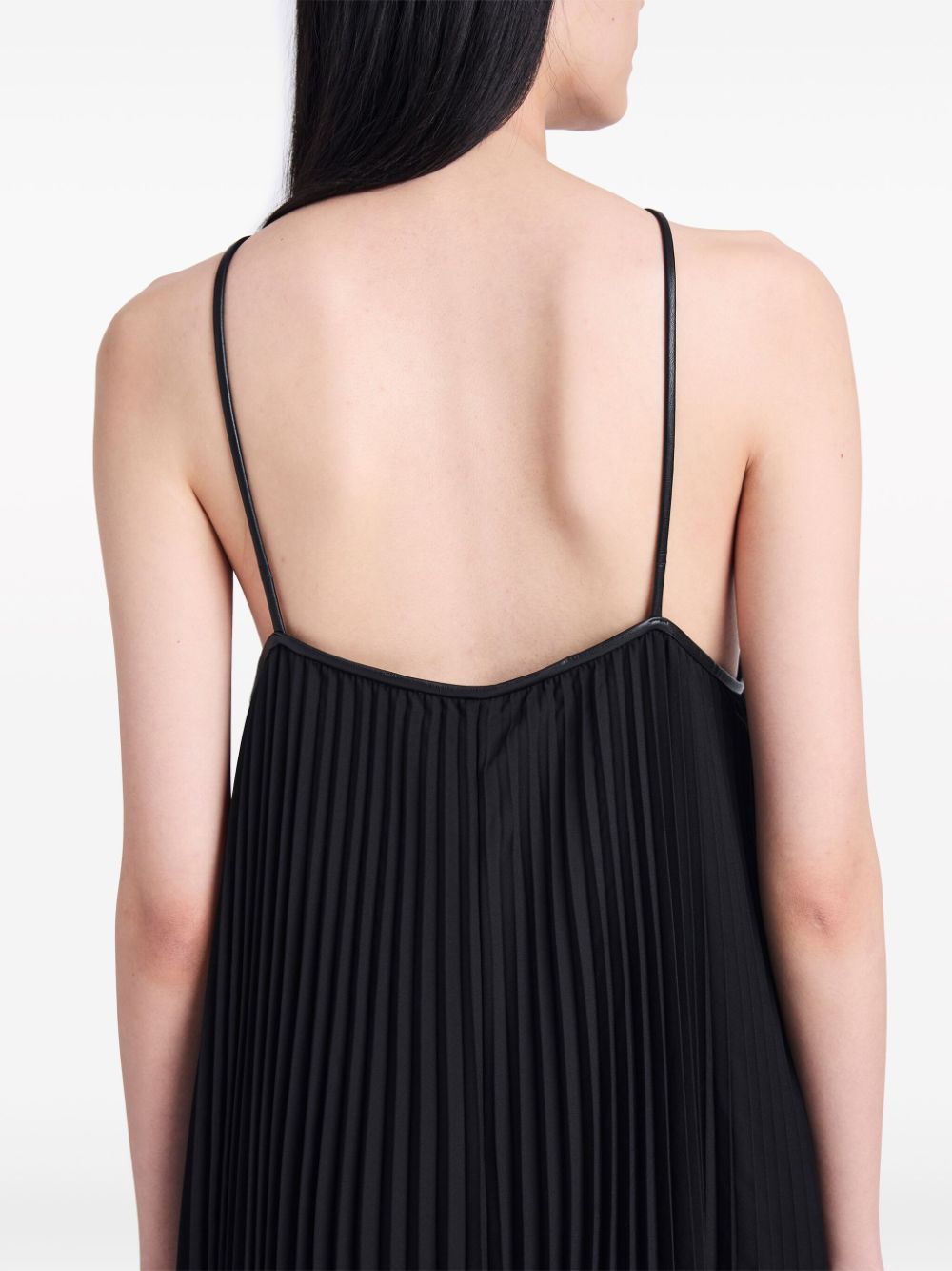 Abito midi celeste in nero - donna 