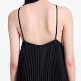 Abito midi celeste in nero - donna 