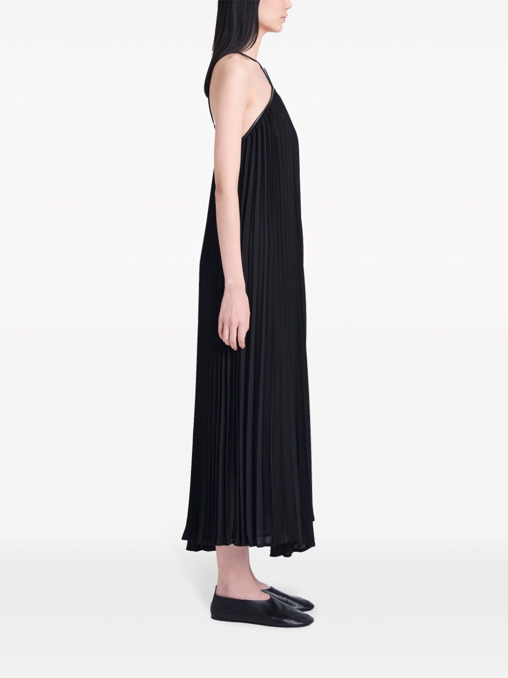 Abito midi celeste in nero - donna 