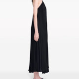 Abito midi celeste in nero - donna 