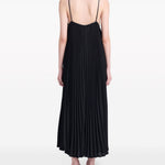 Abito midi celeste in nero - donna 