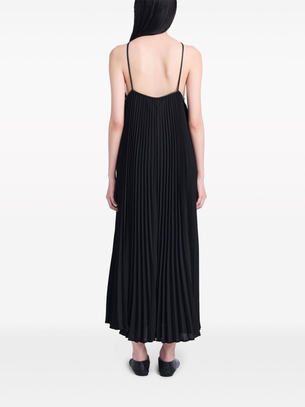 Abito midi celeste in nero - donna 
