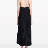 Abito midi celeste in nero - donna 