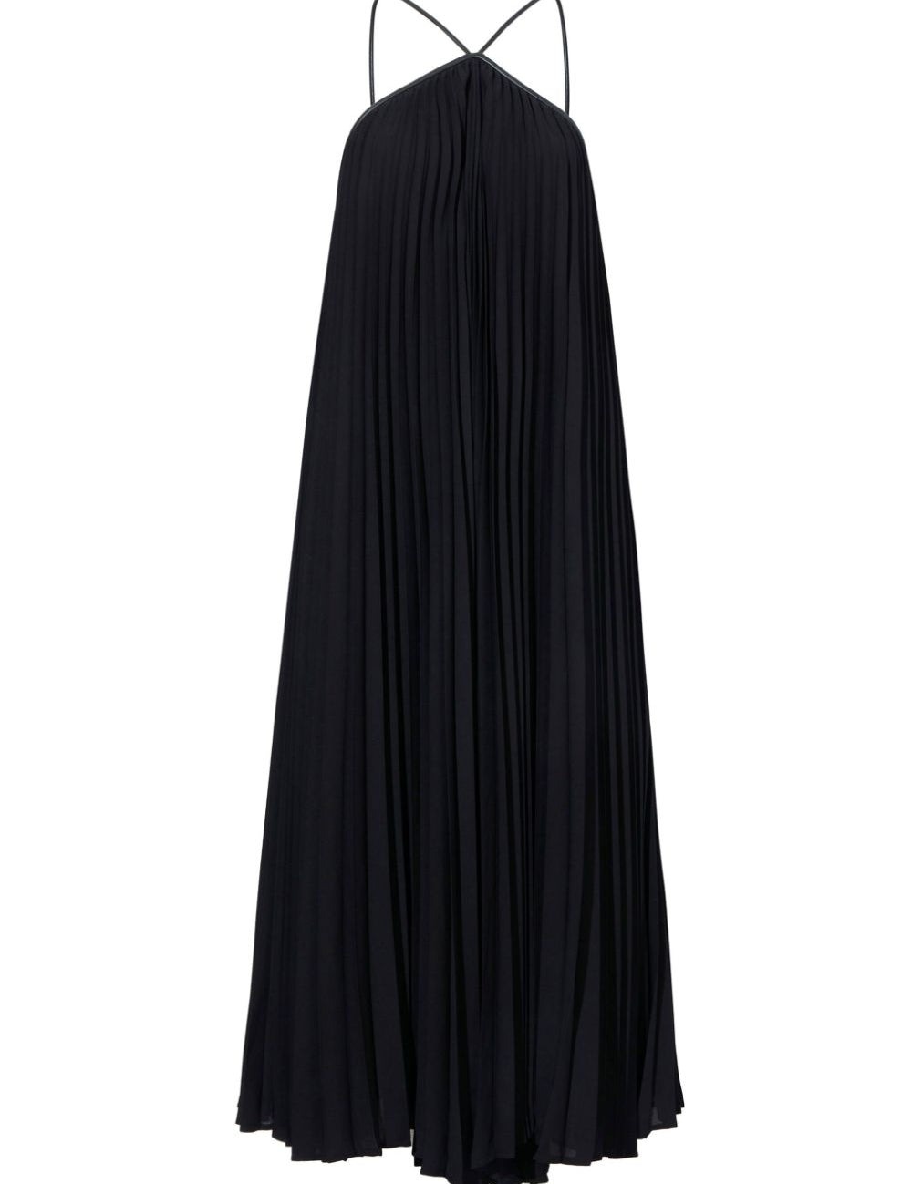 Abito midi celeste in nero - donna 