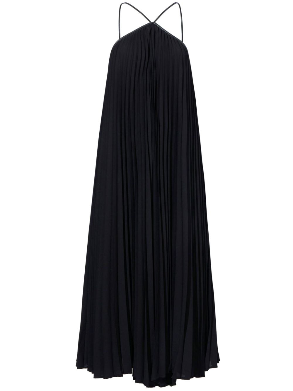 Abito midi celeste in nero - donna 