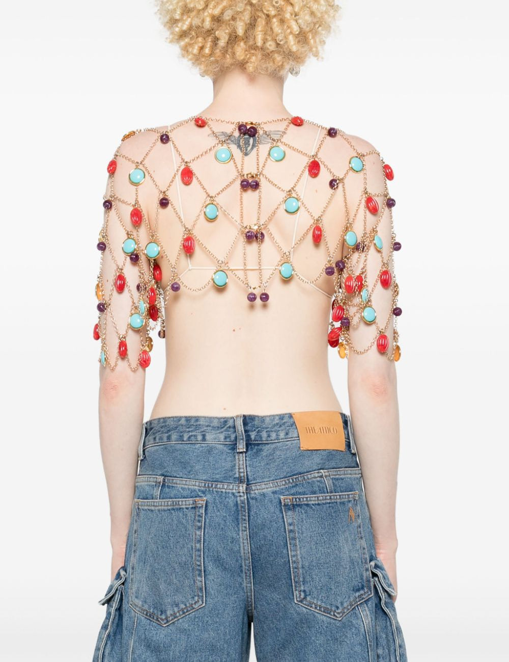 Top con decorazione in multicolore di Rabanne - donna 