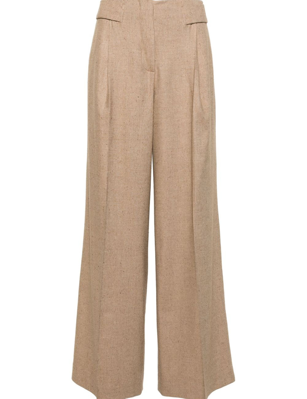 Pantaloni a gamba larga in beige - donna 