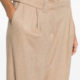 Pantaloni a gamba larga in beige - donna 