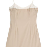 Abito mini con spalline sottili in beige e bianco Remain - donna 