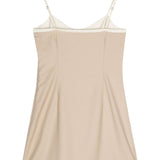 Abito mini con spalline sottili in beige e bianco Remain - donna 