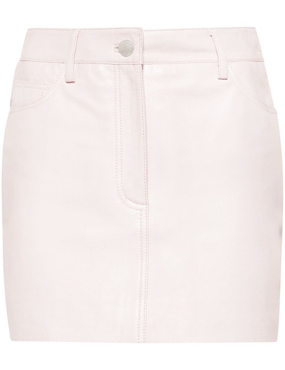 Minigonna in pelle in rosa di Remain - donna 