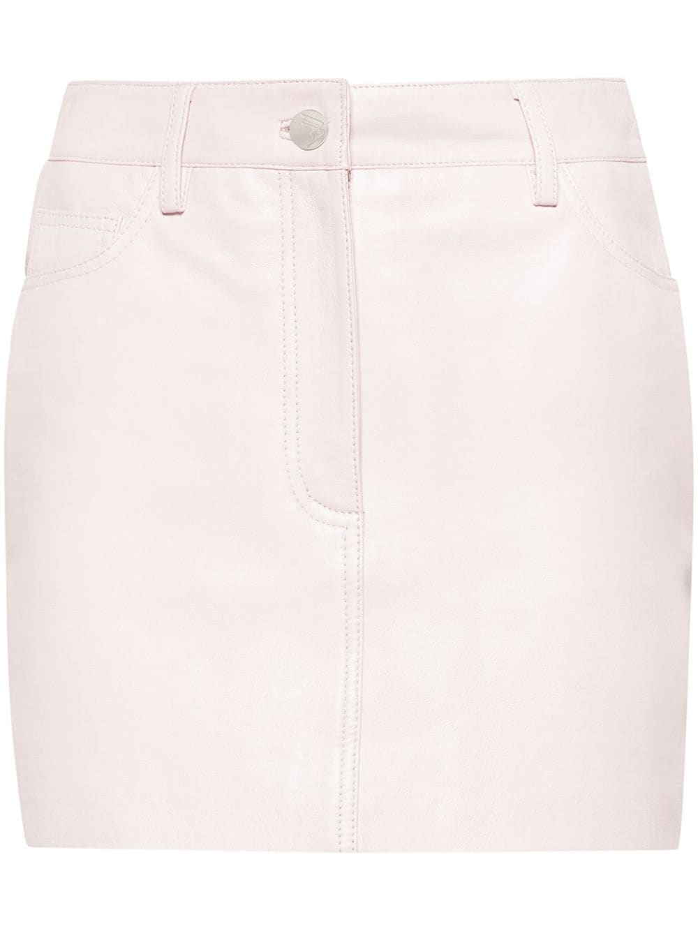 Minigonna in pelle in rosa di Remain - donna 