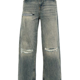 Jeans r3d destroyer a vita media in blu - uomo 