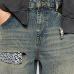 Jeans r3d destroyer a vita media in blu - uomo 