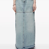 Gonna denim in blu - donna 
