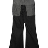 Pantaloni a vita alta Dirt Bolan in nero - unisex 