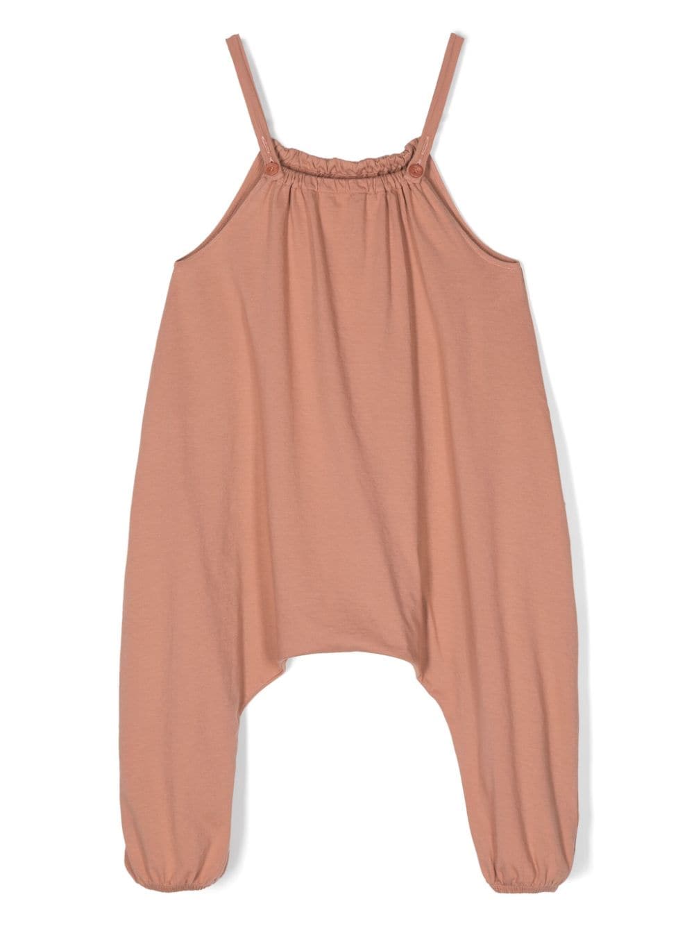 Salopette con ruches in rosa - bambino 
