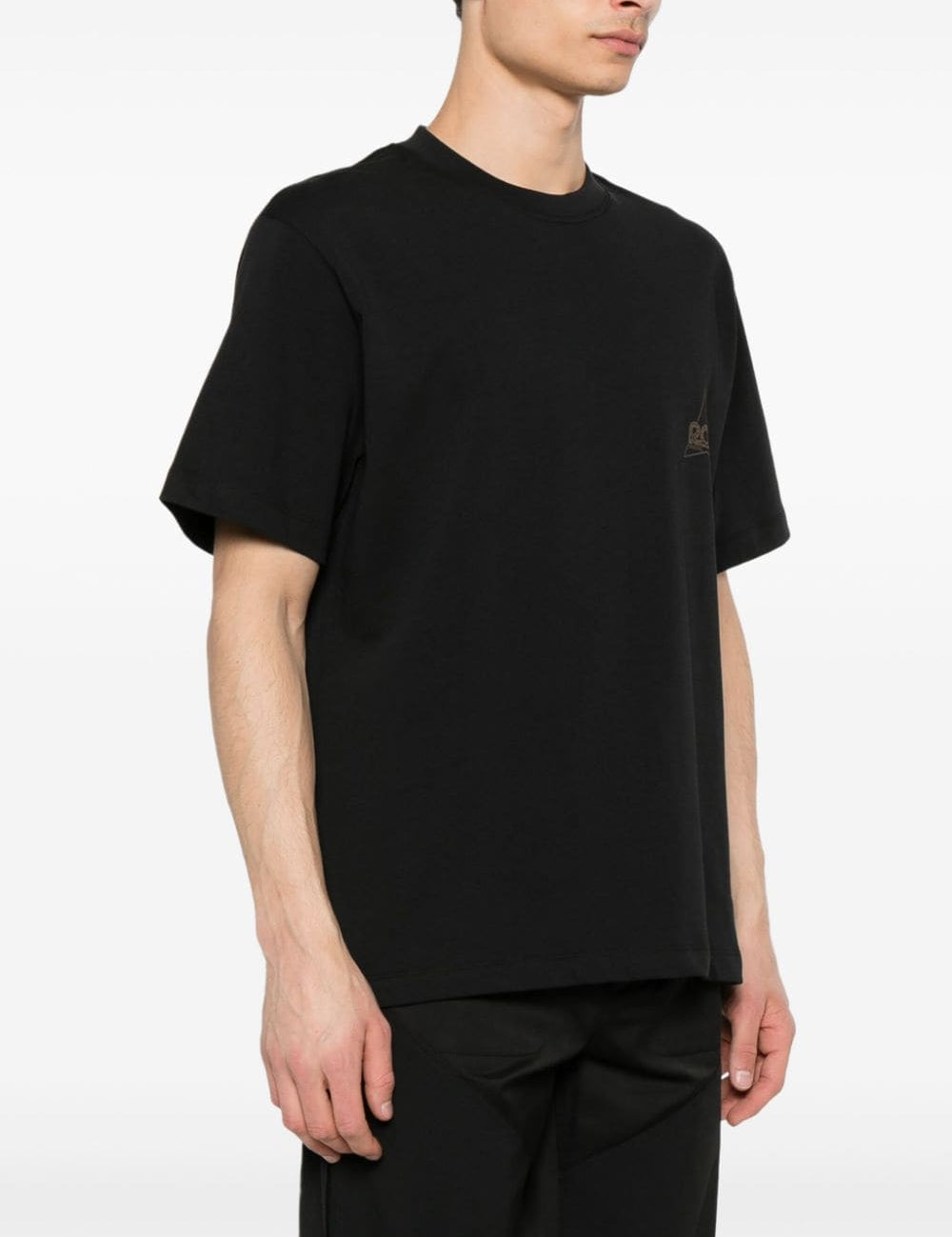 T-shirt con stampa in nero - donna 