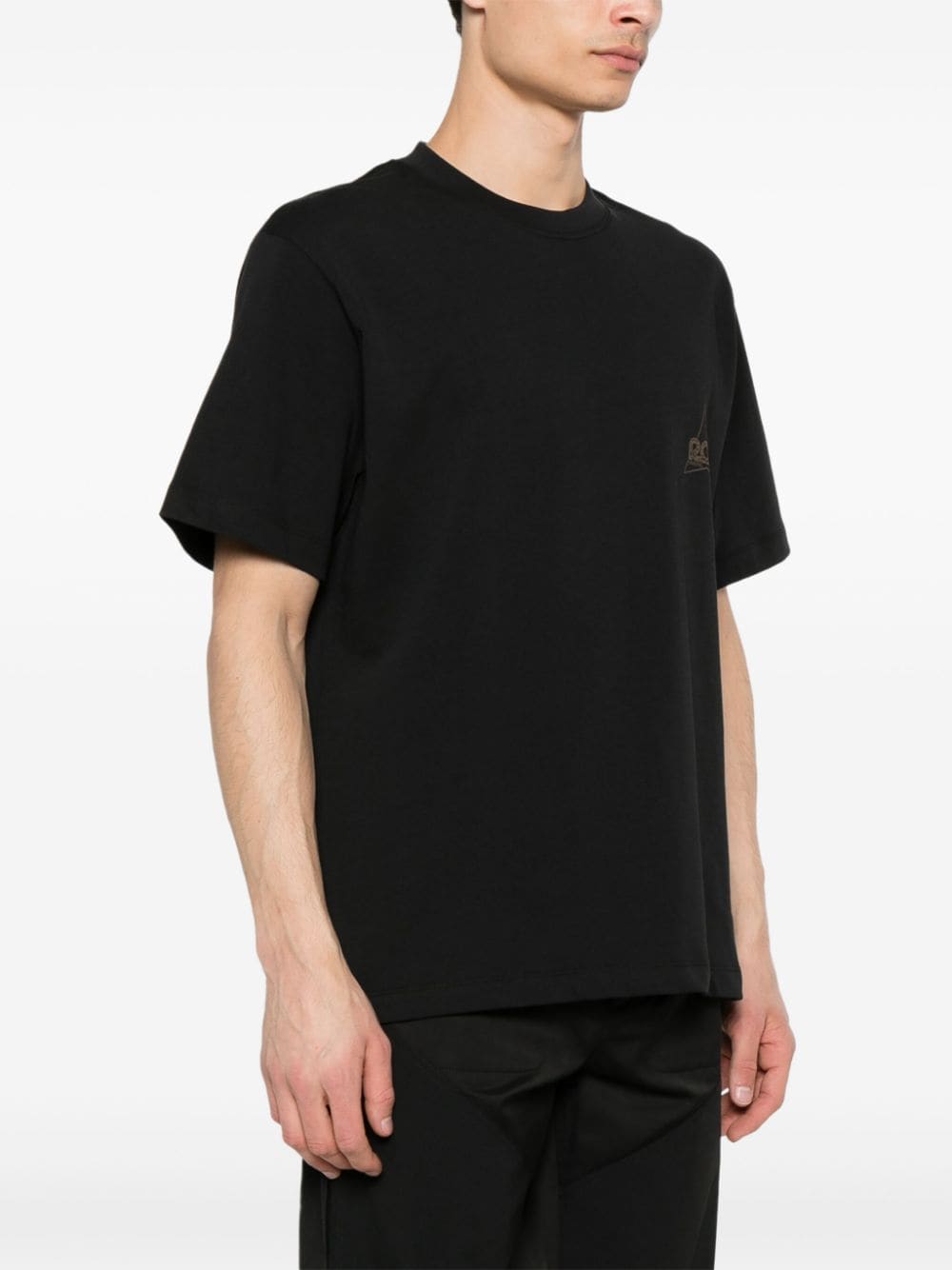 T-shirt con stampa in nero - donna 