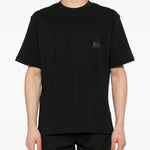 T-shirt con stampa in nero - donna 