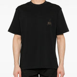 T-shirt con stampa in nero - donna 