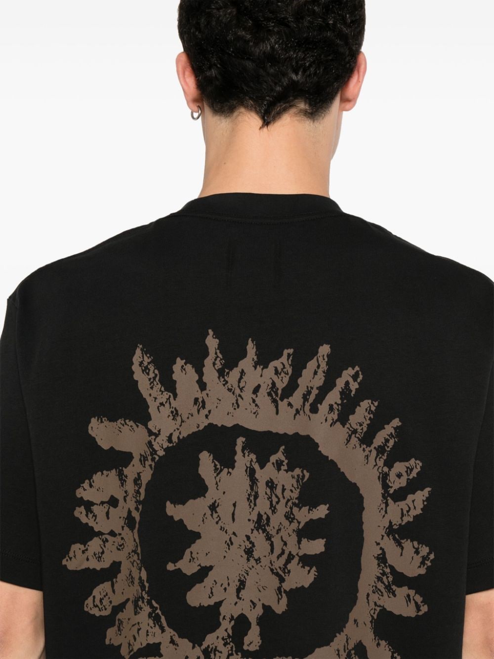 T-shirt con stampa in nero - donna 