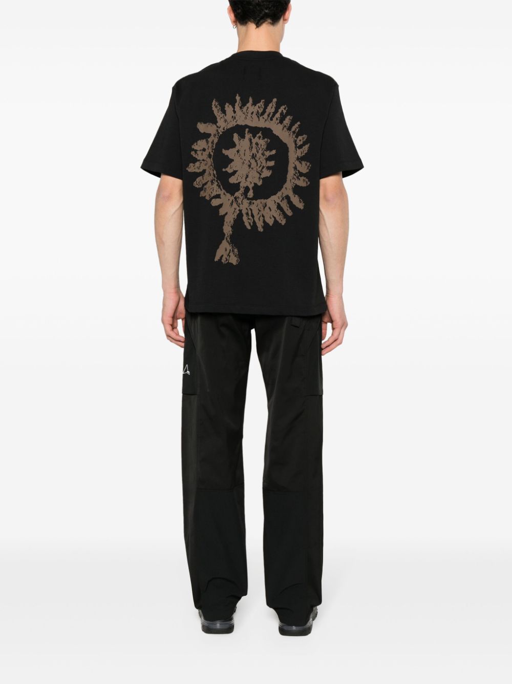 T-shirt con stampa in nero - donna 