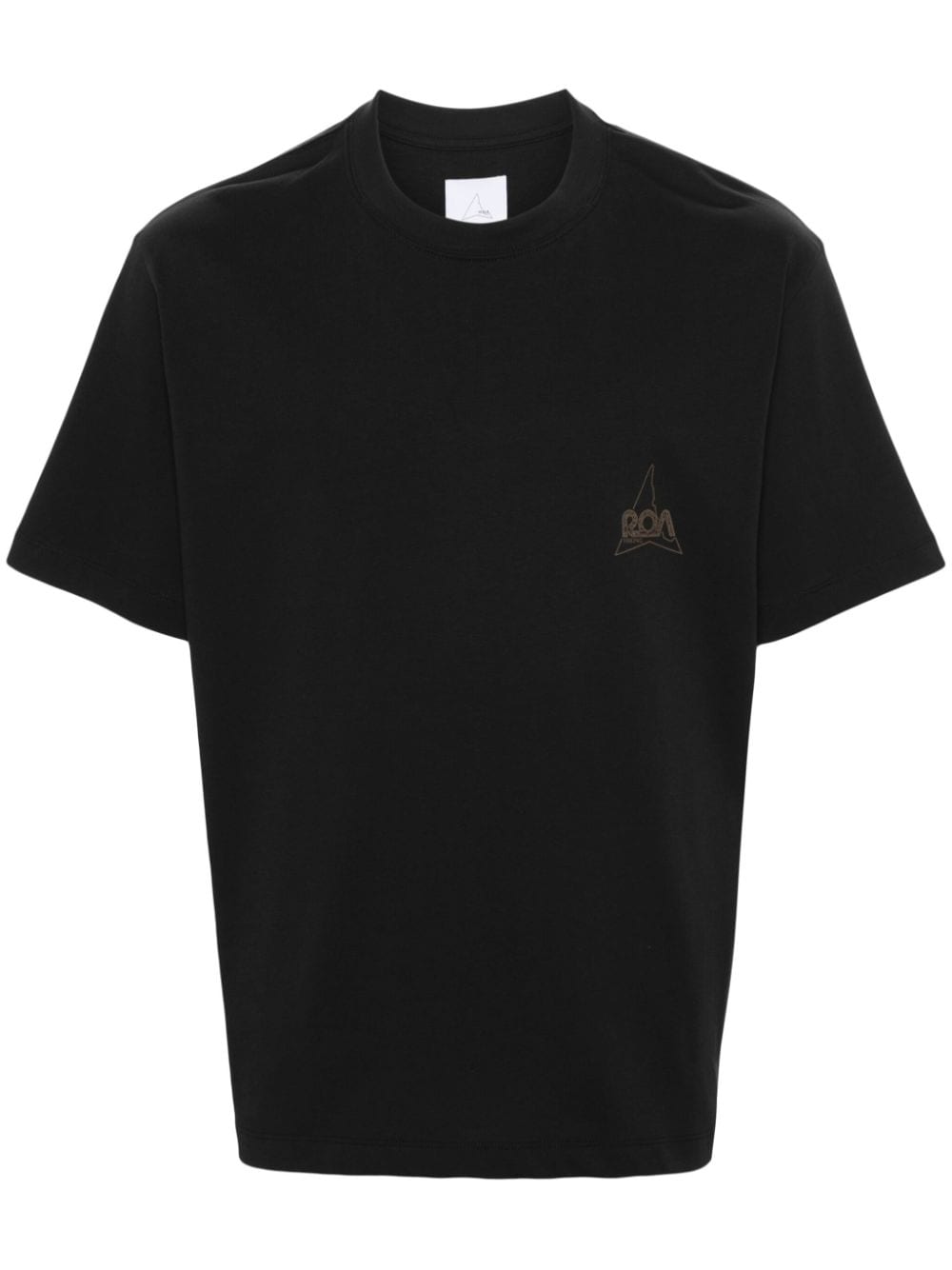 T-shirt con stampa in nero - donna 