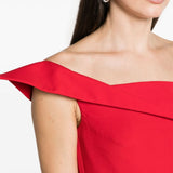 Abito con spalle scoperte in rosso - donna 