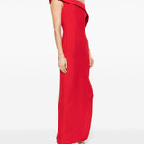 Abito con spalle scoperte in rosso - donna 