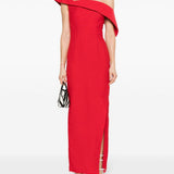 Abito con spalle scoperte in rosso - donna 
