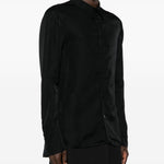 Camicia satinata a maniche lunghe in nero Sapio - uomo 
