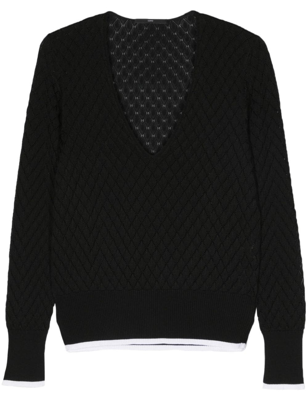 Maglione con scollo a v in blu Sapio - uomo 