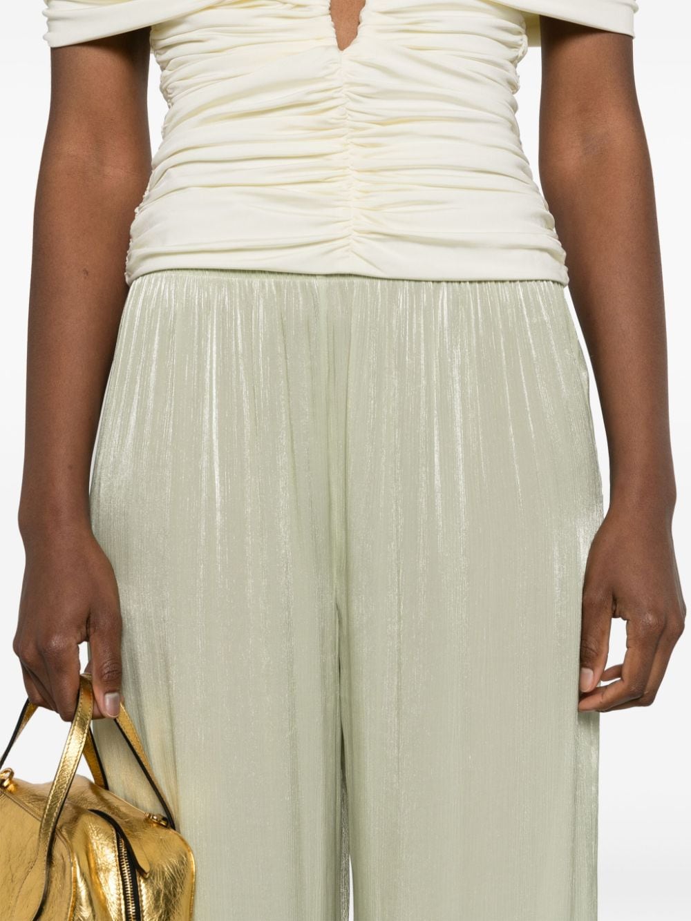 Pantaloni a gamba dritta con finitura satinata Simkhai - donna 