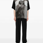 Camicia con illustrazione in nero - uomo 