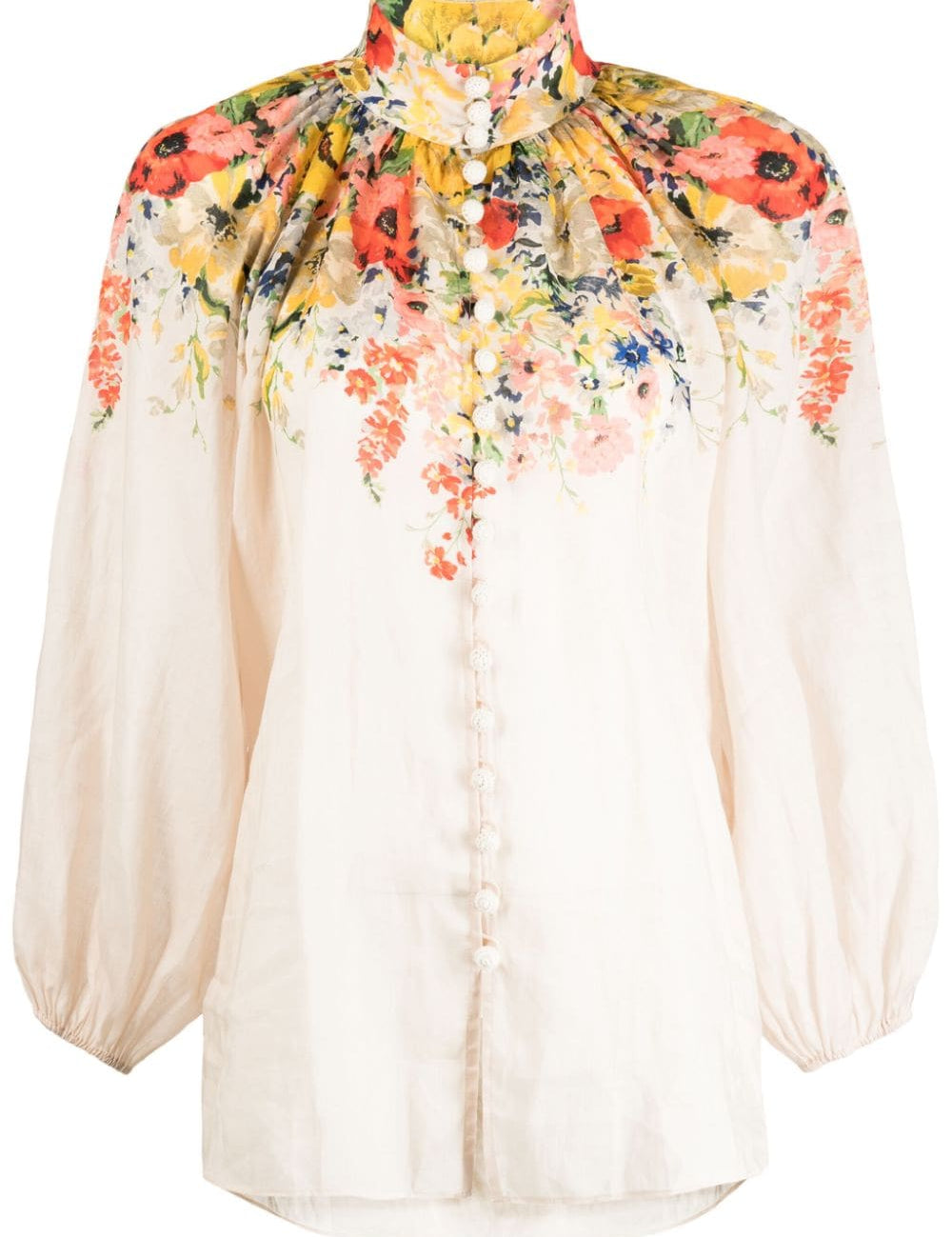 Blusa con stampa floreale billow in multicolore - donna 