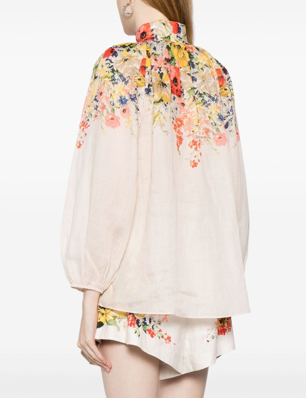Blusa con stampa floreale billow in multicolore - donna 
