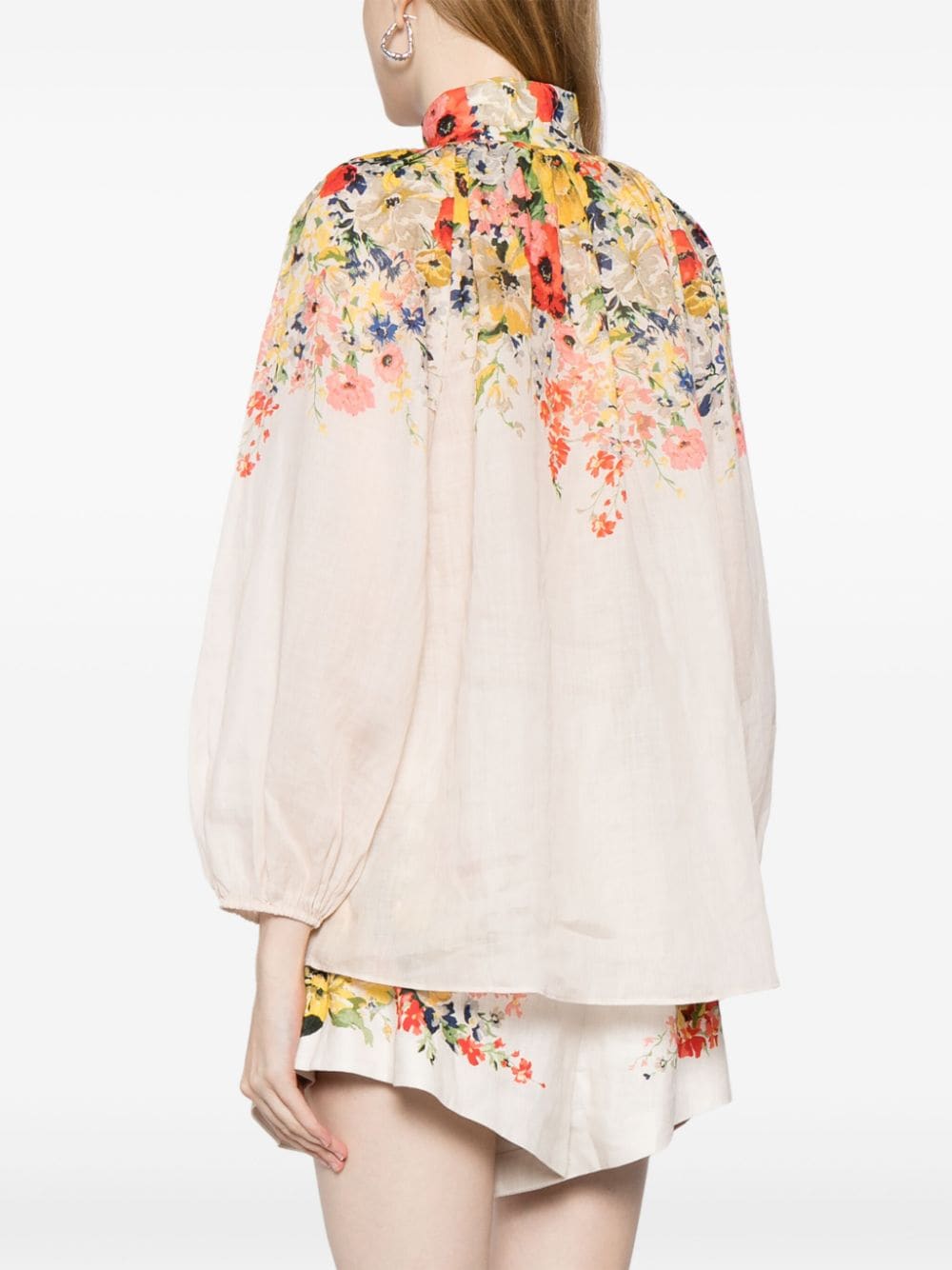 Blusa con stampa floreale billow in multicolore - donna 