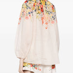 Blusa con stampa floreale billow in multicolore - donna 