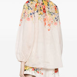 Blusa con stampa floreale billow in multicolore - donna 
