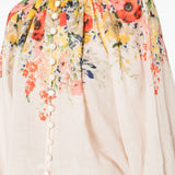 Blusa con stampa floreale billow in multicolore - donna 