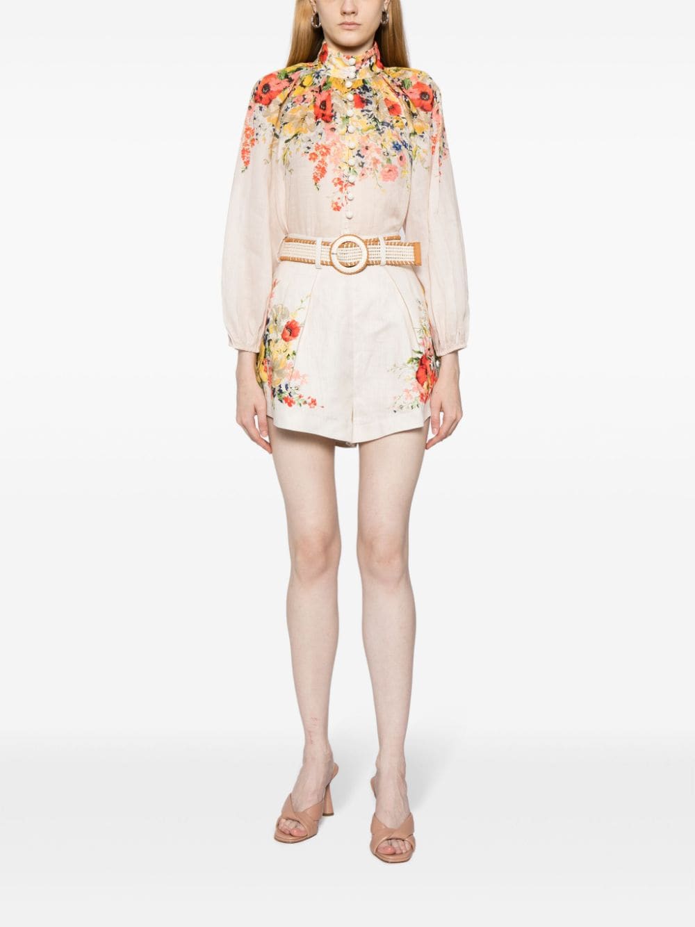 Blusa con stampa floreale billow in multicolore - donna 