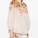 Blusa con stampa floreale billow in multicolore - donna 