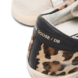 Sneakers super-star con stampa leopardata in marrone e nero - donna 