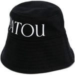 Cappello bucket con stampa in nero - donna 