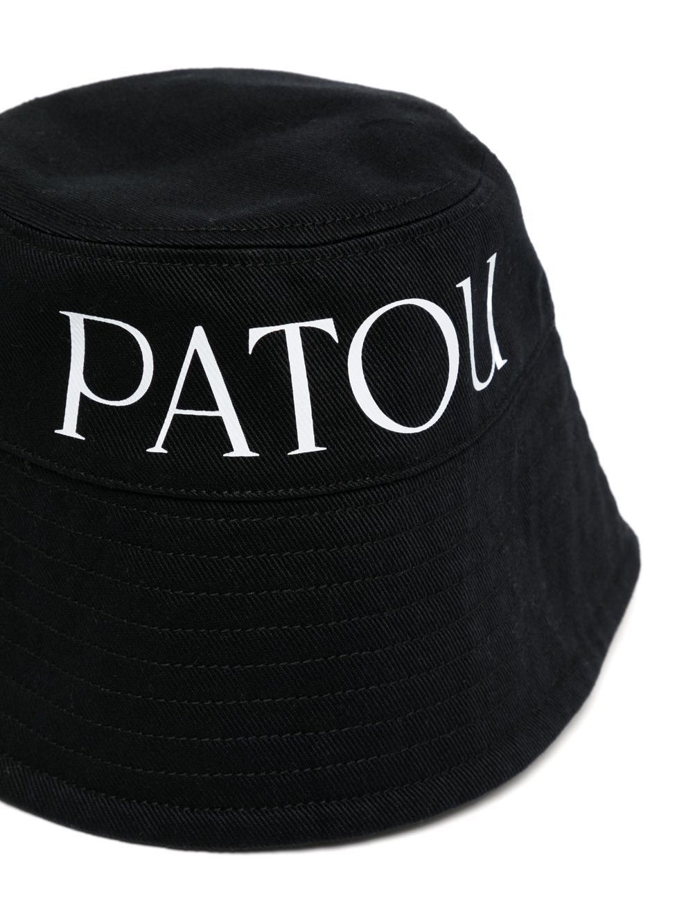 Cappello bucket con stampa in nero - donna 