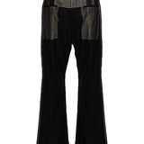 Pantaloni a vita alta Dirt Bolan in nero - unisex 
