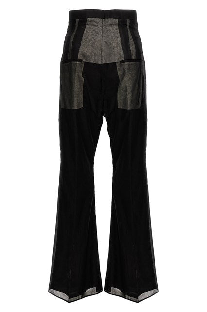 Pantaloni a vita alta Dirt Bolan in nero - unisex 
