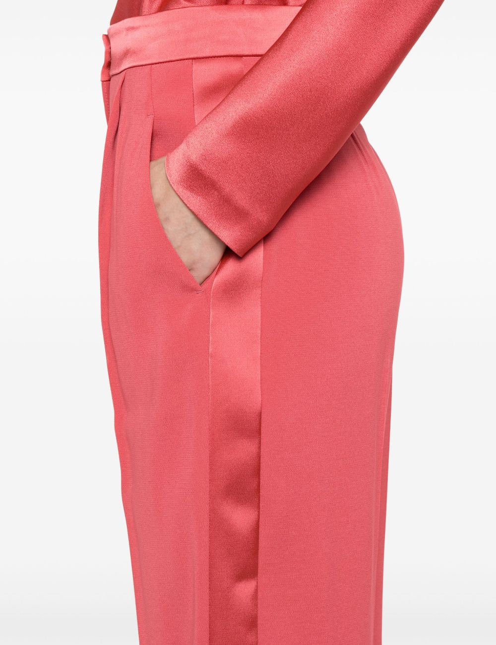 Pantaloni dritti in rosa papavero Alberta Ferretti - donna 